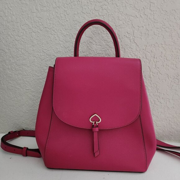 Like New Kate Spade Adel Flap Pink Leather Backpack main image 8